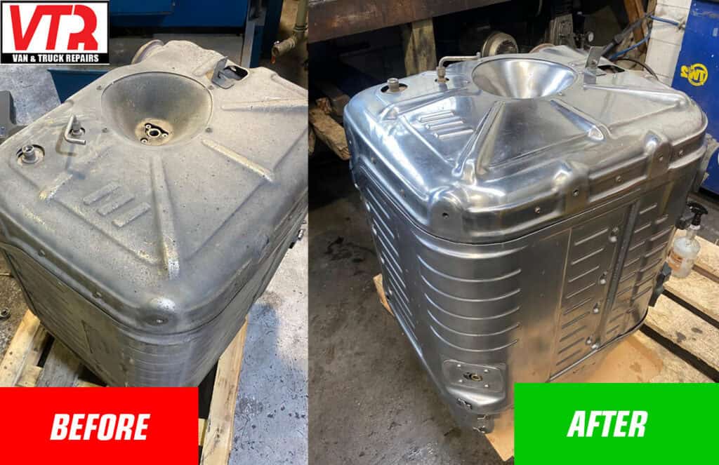 Dirty and cleaned DPF